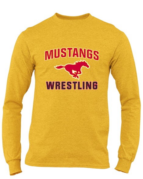 Abraham Lincoln Mustangs Wrestling Men's LS T-Shirt