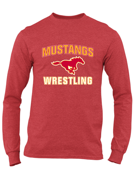 Abraham Lincoln Mustangs Wrestling Men's LS T-Shirt