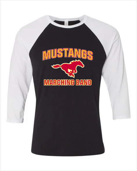 Abraham Lincoln Mustangs Marching Band Men's Baseball T-Shirt