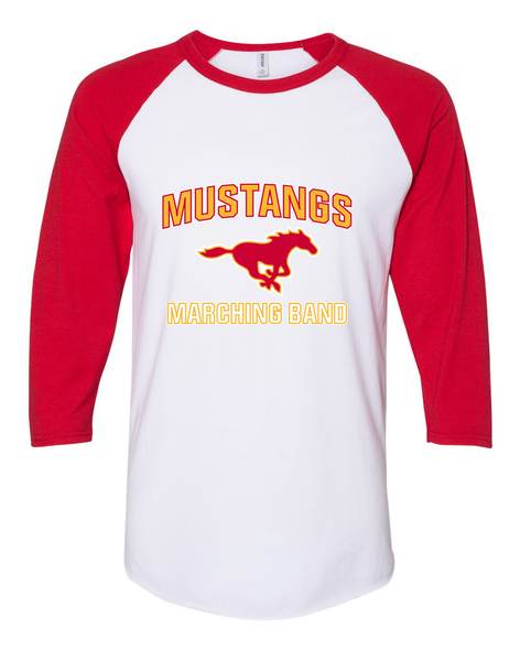 Abraham Lincoln Mustangs Marching Band Men's Baseball T-Shirt