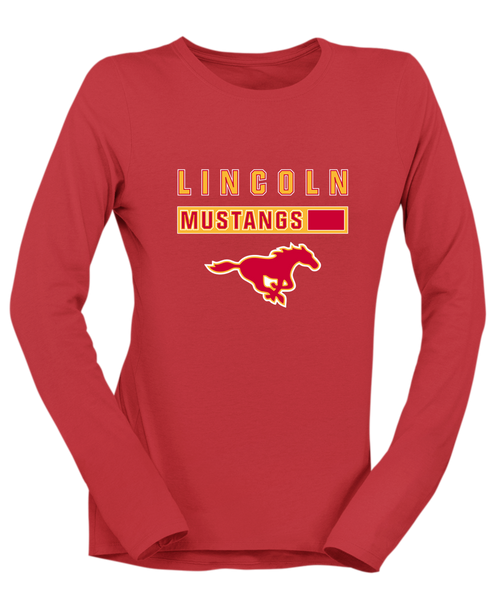 Abraham Lincoln Mustangs Mascot #7 Women's Premium LS T-Shirt