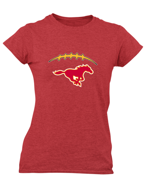 Abraham Lincoln Mustangs Football #2 Women's SS T-Shirt