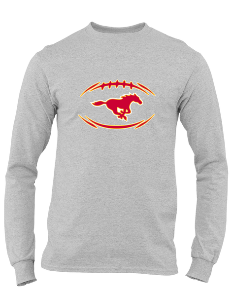 Abraham Lincoln Mustangs Football #3 Men's LS T-Shirt
