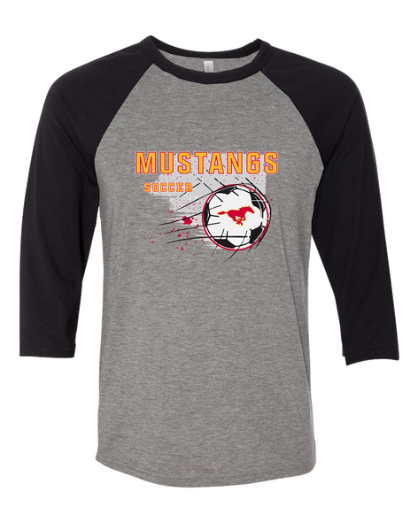 Abraham Lincoln Mustangs Soccer #2 Men's Baseball T-Shirt