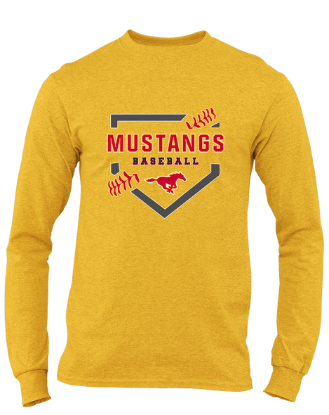 Abraham Lincoln Mustangs Baseball #2 Men's LS T-Shirt