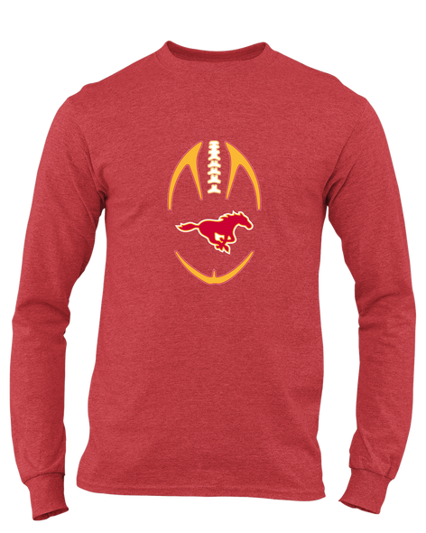 Abraham Lincoln Mustangs Football #4 Men's Premium LS T-Shirt