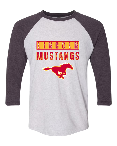 Abraham Lincoln Mustangs Mascot #9 Men's Baseball T-Shirt