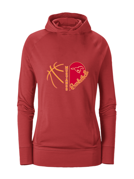Abraham Lincoln Mustangs Heart Basketball Women's Hoodie