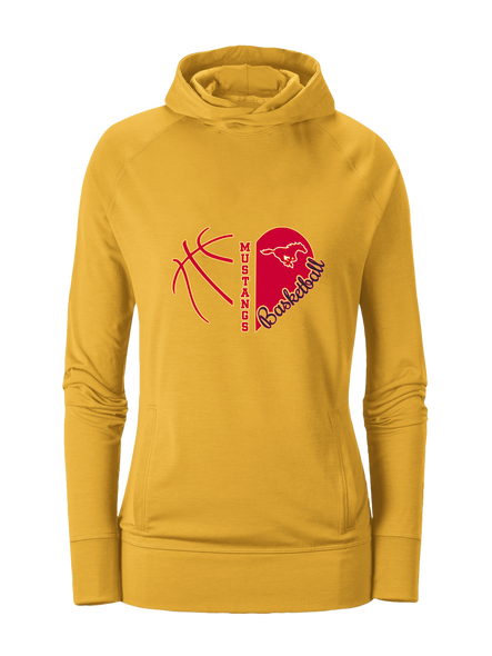 Abraham Lincoln Mustangs Heart Basketball Women's Hoodie