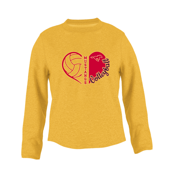 Abraham Lincoln Mustangs Heart Volleyball Women's Sweatshirt