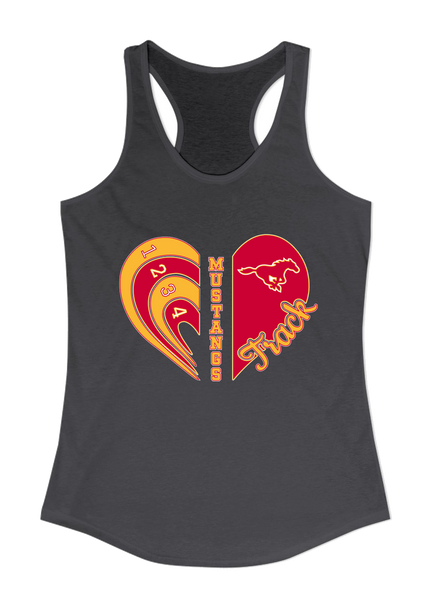 Abraham Lincoln Mustangs Heart Track Women's Tank Top