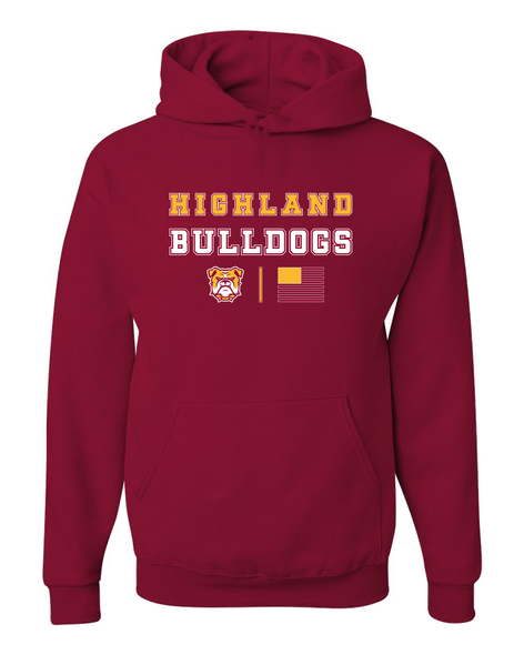 Highland Bulldogs Spirit Flag Men's Premium Hoodie
