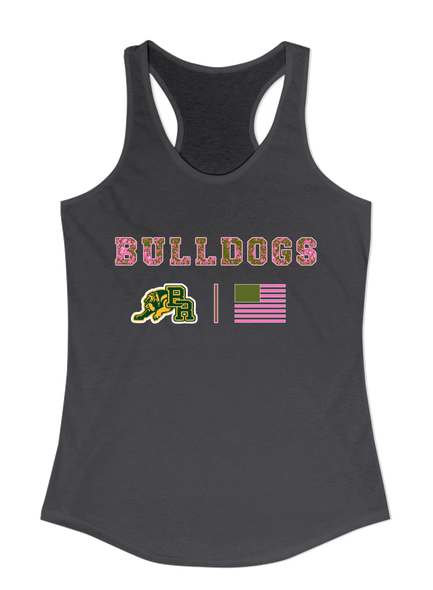 Baton Rouge Bulldogs Pink Camo Flag Women's Tank Top