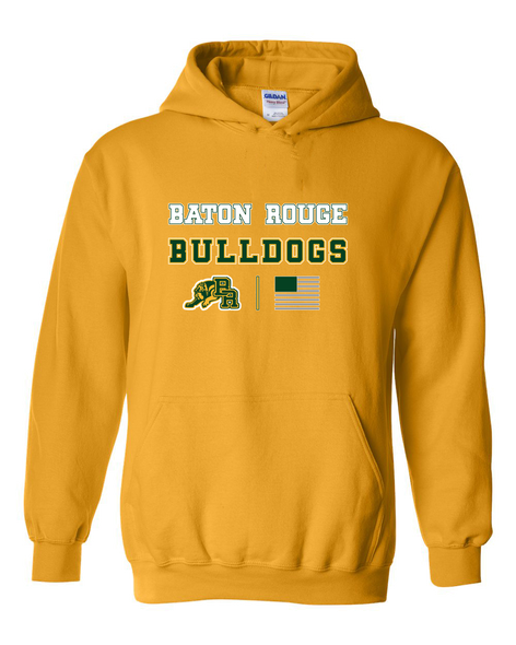 Baton Rouge Bulldogs Spirit Flag Men's Hoodie
