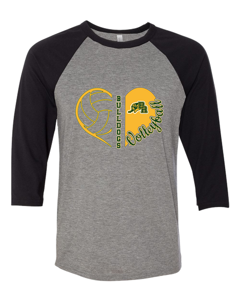Baton Rouge Bulldogs Heart Volleyball Women's Baseball T-Shirt
