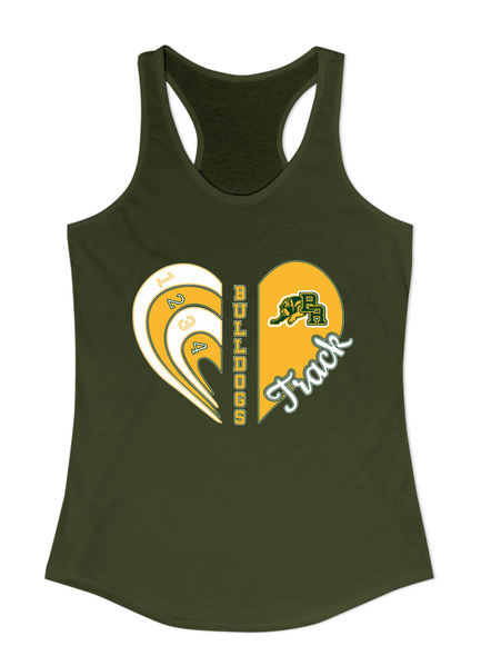 Baton Rouge Bulldogs Heart Track Women's Tank Top