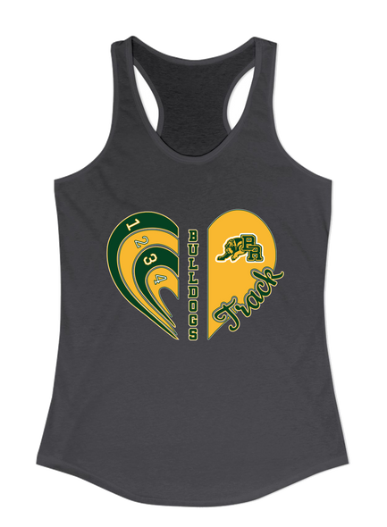 Baton Rouge Bulldogs Heart Track Women's Tank Top