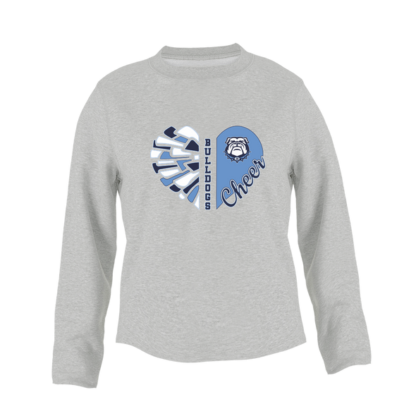 Stone Bridge Bulldogs Heart Cheer Women's Sweatshirt