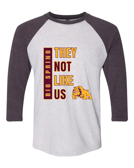 Big Spring Bulldogs They Not Like Us #1 Men's Baseball T-Shirt