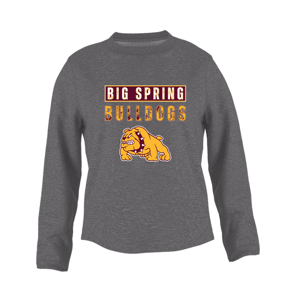 Big Spring Bulldogs Mascot #9 Women's Sweatshirt