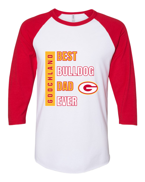Goochland Bulldogs Best Bulldog Dad Men's Baseball T-Shirt