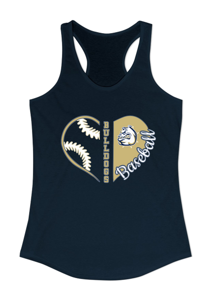Fairdale Bulldogs Heart Baseball Women's Tank Top