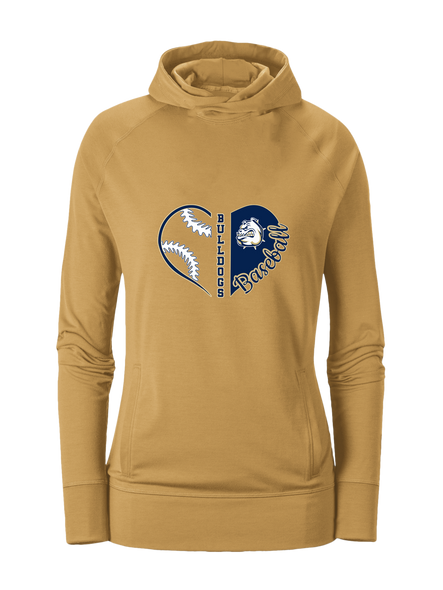 Fairdale Bulldogs Heart Baseball Women's Hoodie