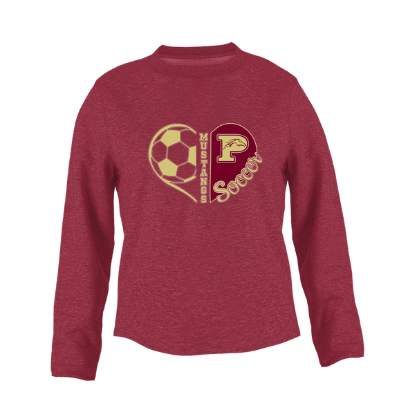 Ponderosa Mustangs Heart Soccer Women's Sweatshirt