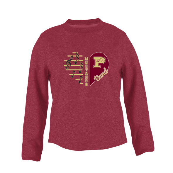 Ponderosa Mustangs Heart Band Women's Sweatshirt