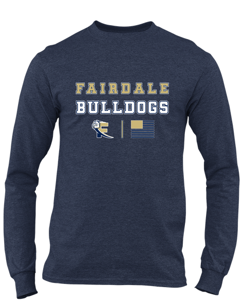 Fairdale Bulldogs Block F Spirit Flag Men's Premium LS T-Shirt