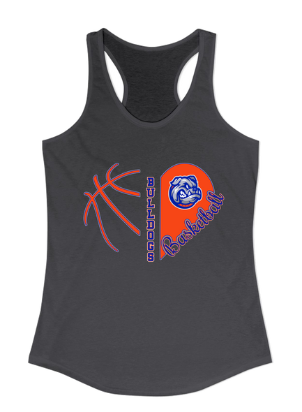 Freeport Bulldogs Heart Basketball Women's Tank Top