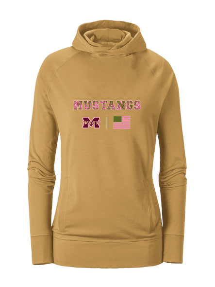 Magnolia West Mustangs Pink Camo Flag Women's Hoodie