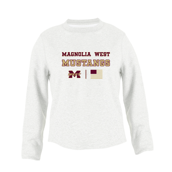Magnolia West Mustangs Spirit Flag Women's Sweatshirt