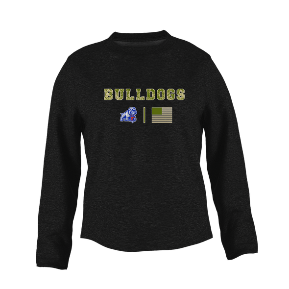 Freeport Bulldogs Anchor Camo Flag Women's Sweatshirt