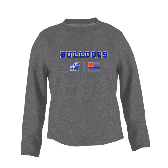 Freeport Bulldogs Anchor Team Colors Flag Women's Sweatshirt
