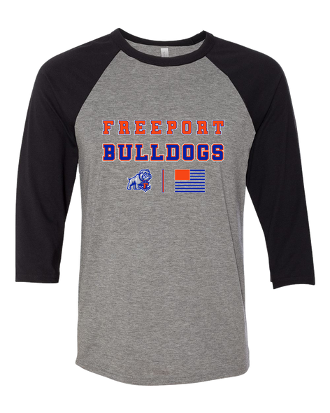 Freeport Bulldogs Anchor Spirit Flag Men's Baseball T-Shirt