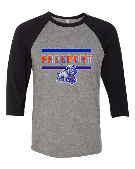 Freeport Bulldogs Anchor Mascot #4 Men's Baseball T-Shirt