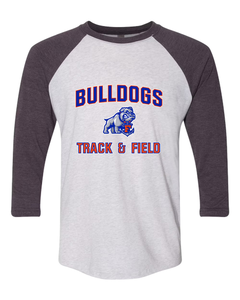 Freeport Bulldogs Anchor Track & Field Women's Baseball T-Shirt