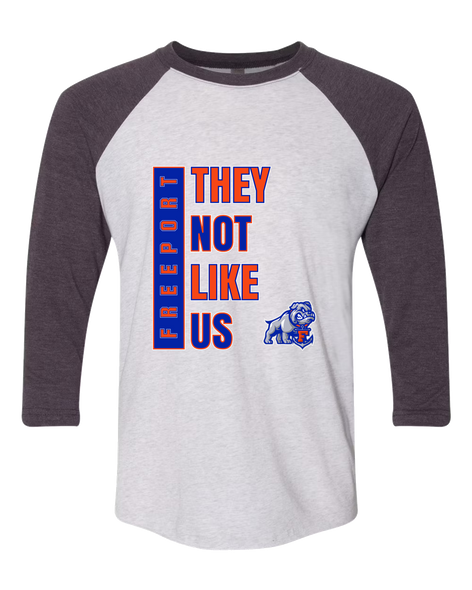 Freeport Bulldogs Anchor They Not Like Us #1 Men's Baseball T-Shirt