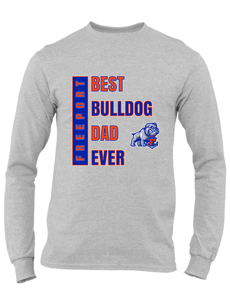 Freeport Bulldogs Anchor Best Bulldog Dad Men's LS T-Shirt
