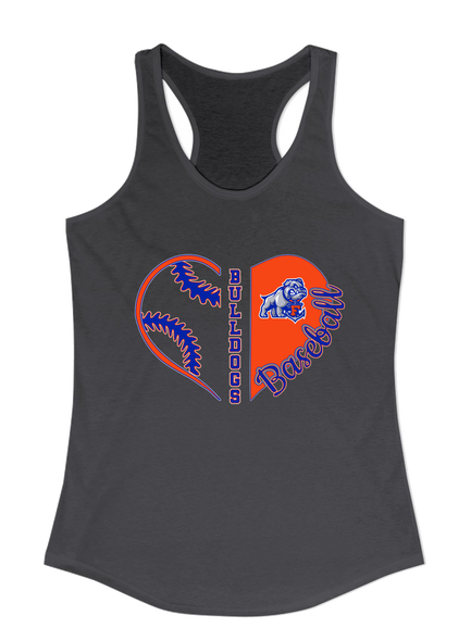 Freeport Bulldogs Anchor Heart Baseball Women's Tank Top