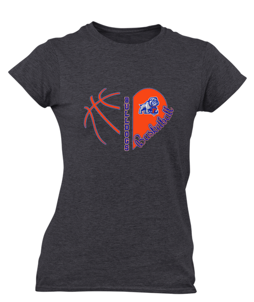 Freeport Bulldogs Anchor Heart Basketball Women's SS T-Shirt