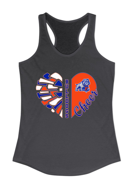 Freeport Bulldogs Anchor Heart Cheer Women's Tank Top