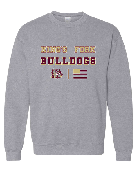 King's Fork Bulldogs Spirit Flag Men's Sweatshirt