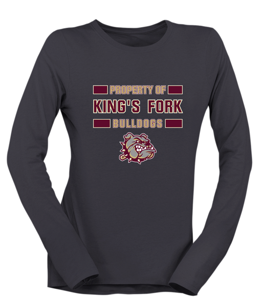 King's Fork Bulldogs Property Of Women's Premium LS T-Shirt