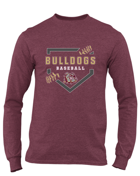 King's Fork Bulldogs Baseball #2 Men's LS T-Shirt