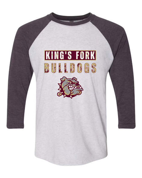 King's Fork Bulldogs Mascot #9 Men's Baseball T-Shirt