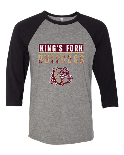 King's Fork Bulldogs Mascot #9 Women's Baseball T-Shirt