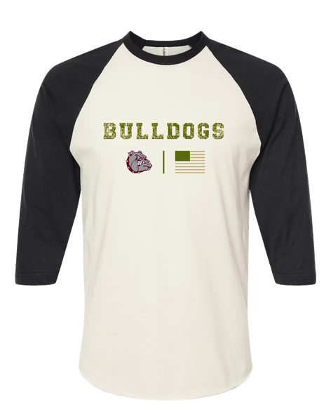 Winslow Bulldogs Camo Flag Men's Baseball T-Shirt