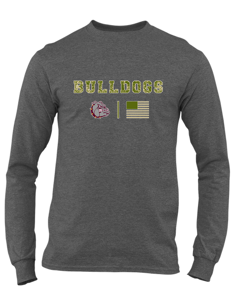 Winslow Bulldogs Camo Flag Men's Premium LS T-Shirt